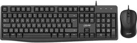 Klaviatūra ir pelė R-GO Tools InLine® Basic Desktop II Rinkinys klaviatūra-pelė USB-Kabelis Standardowy układ DE