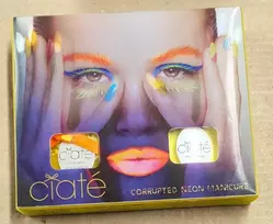 Set Ciate: Paint Pot Top Coat Nagų lakas Juodas Light, 5 ml + Paint Pot Nagų lakas Neon Glitter, 10 g + Paint Pot Nagų lakas Neon Oranžinis 13.5 ml