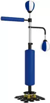 SPORTNOW Bokso stovas, du greičio kamuoliai, besisukantis bokso strypas, smūgių pagalvėlės, reguliuojamas aukštis, plienas, 107 x 36 x 140-205 cm, Mėlyna