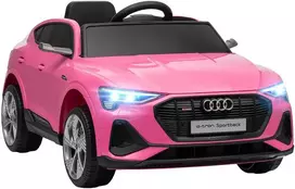 HOMCOM Elektrinis vaikiškas automobilis 12V, Audi E-tron elektrinis automobilis su nuotolinio valdymo pulteliu, saugos diržu, 3–5 metų vaikams
