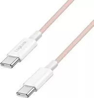LogiLink USB-C 0,5 m nailono pintas, rožinis