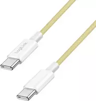 LogiLink USB-C 1.0m nailono pintas geltonas