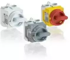 ABB Jungiklis korpuse 2P 400V AC22 20A korpuse IP67 plastikinė rankenėlė geltonai raudona ONE20M2Y 1SCA135533R1001
