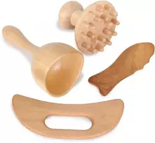 Habys Medinių masažo įrankių rinkinys (4 vnt.)