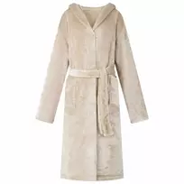 Chalatą su kapucė Smėlio xxxl Flanelė