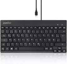 Klaviatūra „Klaviatūra Perixx Perixx PERIBOARD-426“, DE, laidinė, USB mini klaviatūra su plokščiais klavišais