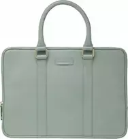 „Krepšys dbramante Rome“ – plonas, akmenukais puoštas, pilnos grūdėtos odos krepšys, skirtas „MacBook Pro“ / „Air 13“ – „Greenbay“