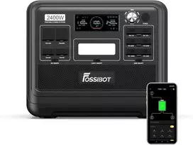 FOSSiBOT nešiojama elektros stotis 2400 W 2048 Wh LiFePO4 su AC išėjimais F2400