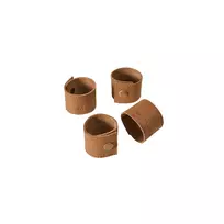 Muubs Servetėlių žiedai Camou S, buivolo oda, 4 vnt., Ø4,5 cm, rudi