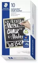 STAEDTLER Chalk marker "Lumocolor 344", baltas, 2,4 mm, tapered tip 344-0