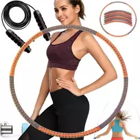 Fitness Hula Hoop lankas liekninimui su minkšta kempinės danga, sulankstomas metalinis lankas + šokdynė