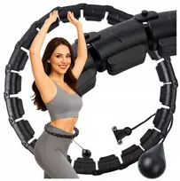 Reguliuojamas „Smart Hula Hoop“ lankas su svoriu ir masažiniu efektu fitness treniruotėms