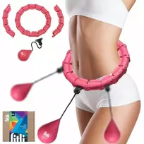 Svorinis Hula Hoop lankas su masažiniais iškilimais ir reguliuojamais moduliais