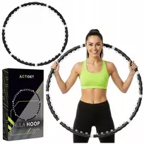 Hula Hoop lankas 100 cm su masažiniais iškilimais, sulankstomas fitness lankas