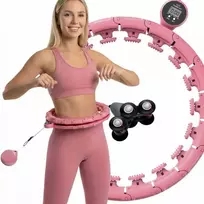 Fitness Hula Hoop su masažuojančiais elementais, svoriu ir treniruotės skaitikliu