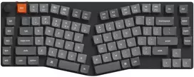 Klaviatūra žaidimams Keychron K15M Gateron Low Profile MX Raudona 2.0 belaidė mechaninė su pašvietimu szaro-juoda