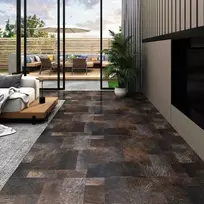 Grindų lentos 5,11 m² 55 pcs PVC Medinė struktūra ruda