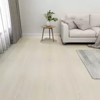 Grindų lentos 5,11 m² 55 pcs PVC Balta ir kreminė