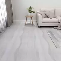 Grindų lentos 5,11 m² 55 pcs PVC Balta ir šviesiai pilka