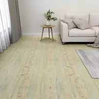 Grindų lentos 5,11 m² 55 pcs PVC Balta ir Šviesiai Ruda