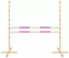 Šuolių kliūtis Hobby Horse 120 cm su dviem kartimis rožinė ir violetinė
