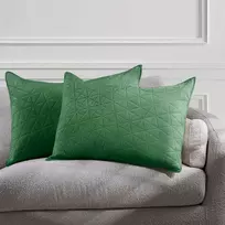 Dekoratyvinis pagalvės užvalkalas 50×70 cm tamsiai žalios spalvos Restilo
