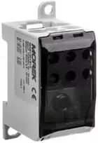Morek MAB1201S10 Paskirstymo blokas OJL200A juodas įėjimas: 1xAl/Cu 10-70mm2 išėjimas: 6xCu 2.5- 16mm2 MAB1201S10