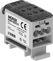 Morek MAB1080S10 Paskirstymo blokas OJL80A pilkas AL/CU įėjimas: 2x 2,5-16 mm išėjimas: 6x 2,5-6 mm, 1000 VAC / 1500 VDC MAB1080S10