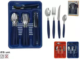25 dalių stalo įrankių rinkinys, 2 rūšių, 3,5 x 29 x 20 cm, KITCHEN&GO