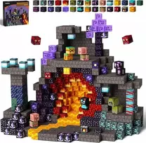 Magnetinės kaladėlės GOBIDEX Magwonder Cave World 100 dalių Minecraft stiliaus