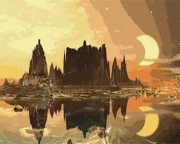Tapyba pagal numerius - Golden City 40x50cm