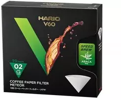Hario Meteor V60-02 popieriniai filtrai, 50 vnt.