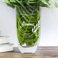 Stiklinė lašo formos vaza "Janina"