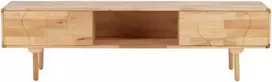 Venture Design TV spintelė Skärhamn 200x45x55 cm natūralaus kaučiuko medienos