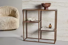 Venture Design Knygų spinta Staal 80x26x81 cm Graikinis riešutas Plienas