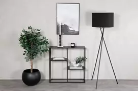 Venture Design Žema juoda plieninė knygų spinta Staal