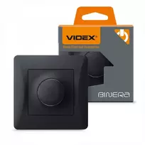 Potinkinis šviesos reguliatorius 600W, Videx Binera, juodas grafitas, IP20 VF-BNDM600-BG – tolygus šviesos ryškumo reguliavimas apkrovoms iki 600W galios