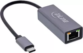Karta jungiama į tinklą Vision InLine® USB 3.2 Adapteris sieciowy kabelis USB-C do RJ45 Gigabit sieciowy
