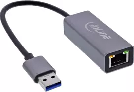 Karta jungiama į tinklą Vision InLine® USB 3.2 Adapteris sieciowy kabelis USB-A do RJ45 Gigabit sieciowy