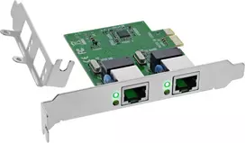 Karta jungiama į tinklą Level One Games InLine® Dual Gigabit karta jungiama į tinklą, 2x RJ45 1Gb/s, PCIe x1, w tym. blacha slotowa LP