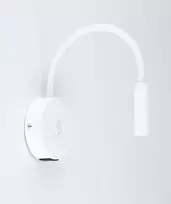 TK Lighting sieninis šviestuvas su rankena, jungikliu ir USB lizdu, LAGOS Baltas, 10202