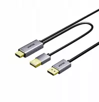 Unitek Kabelis HDMI do DisplayPort 4K su zasilaniem USB-A | 4K@60Hz | HDR | 1,8 m