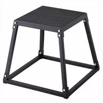 Pliometrinė šuolių dėžė treniruotėms namuose, plieninė platforma su neslystančiu paviršiumi, 458 mm aukščio šuolių platforma, sporto pratimų dėžė, fitneso pakopa