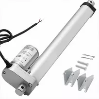 12V linijinė pavara 250mm eiga, IP54 aliuminio lydinio elektrinis stūmoklis kėlimo stalui, kėdėms, langams ir durims, didelio greičio linijinio judėjimo įrenginys baldams