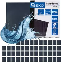 Geko Vandens pagrindo švitrinis popierius – lapas 230x280 mm P1500 (50/1000)