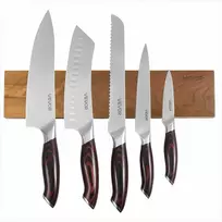 Virtuvinių peilių rinkinys, 6 dalių, didelio anglies kiekio nerūdijantis plienas, profesionalūs stalo įrankiai, ergonomiškos rankenos, magnetinis laikiklis, 6 dalių peilių rinkinys, didelio anglies kiekio virtuviniai peiliai