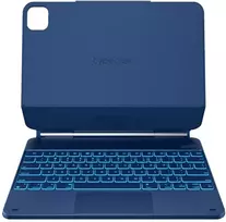 Dėklas Typecase Edge su klaviatūra do iPad Pro 13" 2024/2025 mėlynas pacyfik