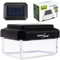 „GreenBlue“ saulės energija varomas LED stulpas, 60x40 mm, voko formos gaubtas, 3200 K, GB125 WW