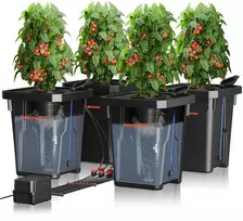 Spider Farmer DWC hidroponinės sistemos rinkinys su 27 l talpos vandens indu, 12 W oro pompa, 4 kibirai