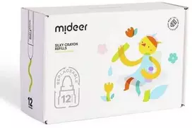 Mideer - Šilkinių kreidelių papildymas, 12 spalvų
